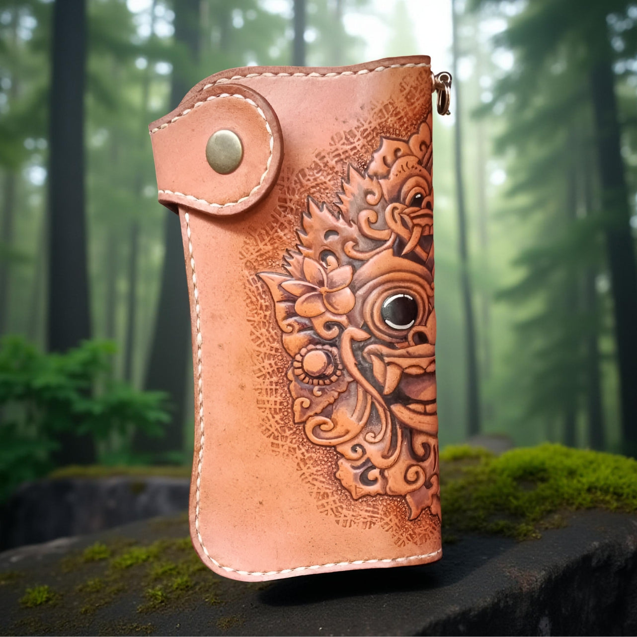 side cowhide leather wallet
