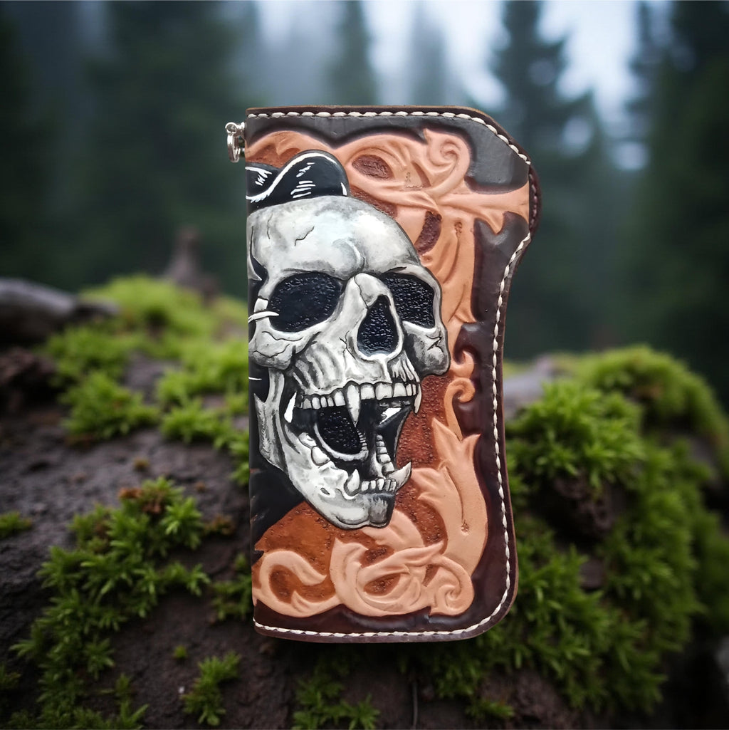 Back Leather wallet, Panther wallet, Hand tooled leather wallet, men’s wallet, Custom wallet, Hand carved wallet, Gift wallet, Handmade wallet