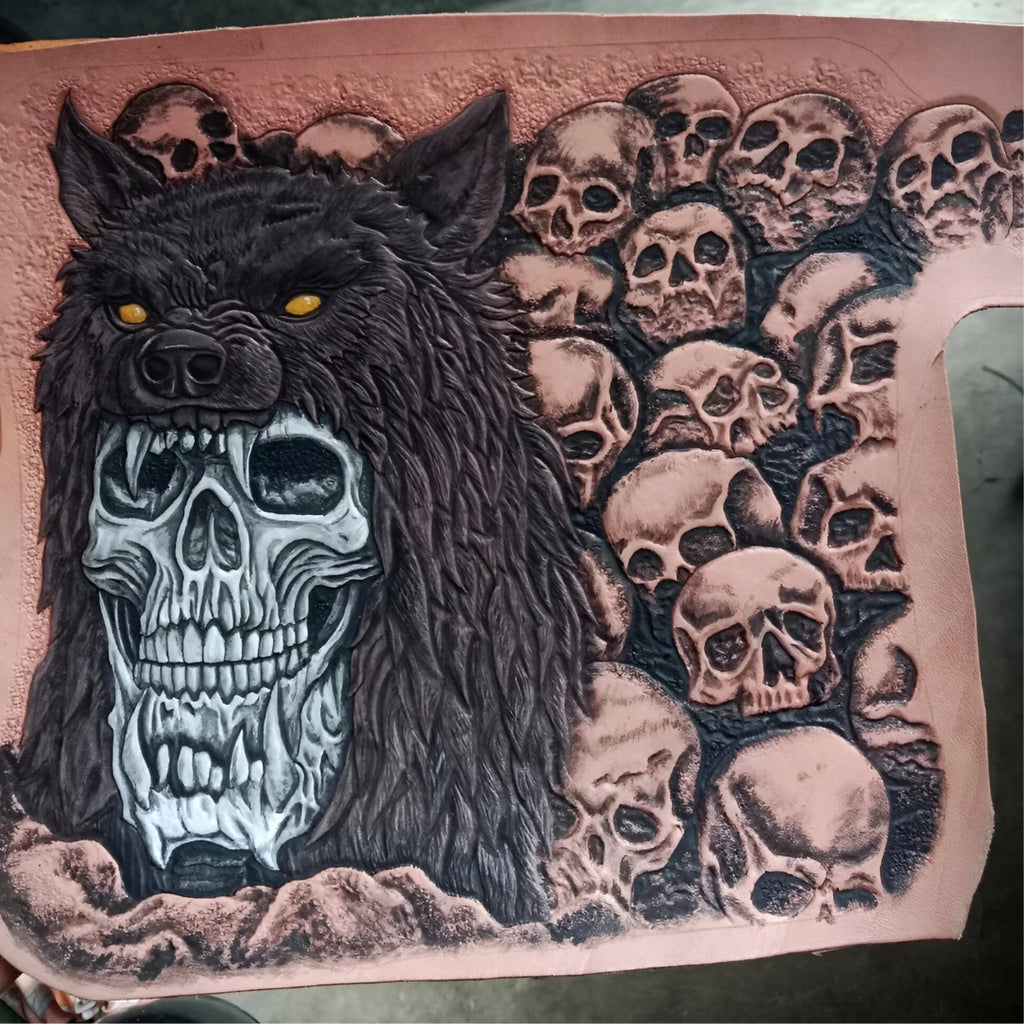Skull Bear Biker Wallet (Made to Order ±14 Days)